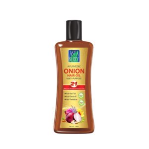 Astaberry Onion Hair Oil For Hair Growth 200ml -Anti Revitalizer & Anti Hair fall | Goodness of 21 Herbal Extract & Essentials Oils | Energizes hair roots | Anti-dandruff properties