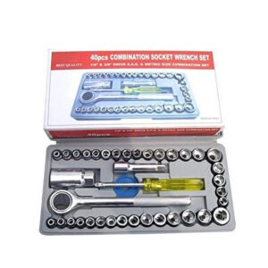 40 PCs Combination Socket Wrench Set