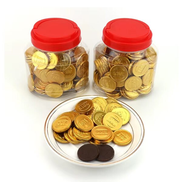 Gold Coin Shape Choco Round Chocolate coin 300Pcs 600G