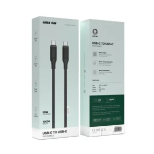 Green Lion USB-C to USB-C PVC Cable 2M - Black