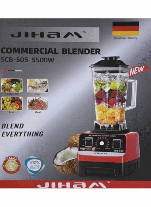 JIHAM SCB-505 5500W Heavy-Duty Commercial Blender – Power, Performance & Precision for Every Blend