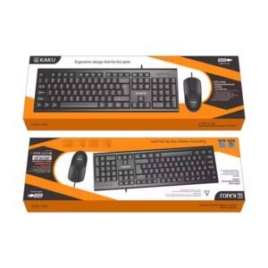 Kakusiga USB Wired Keyboard & Mouse Combo – Plug & Play, Ergonomic, Durable for Office & Home Use