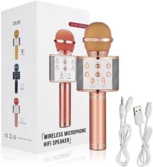 WS-858 Wireless Handheld KTV Microphone – Bluetooth Karaoke Mic with Speaker
