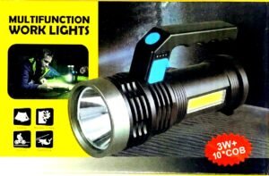 Multifunction Rechargeable Work Light – 3W LED + 10*COB Side Light
