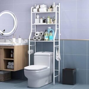 Over-the-Toilet Storage Rack – Space-Saving Bathroom Organizer with Shelves